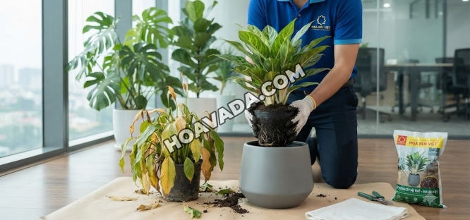 Quy-Trinh-Thay-Cay-Canh-Van-Phong-Chuan-Ky-Thuat--Nhanh-Chong